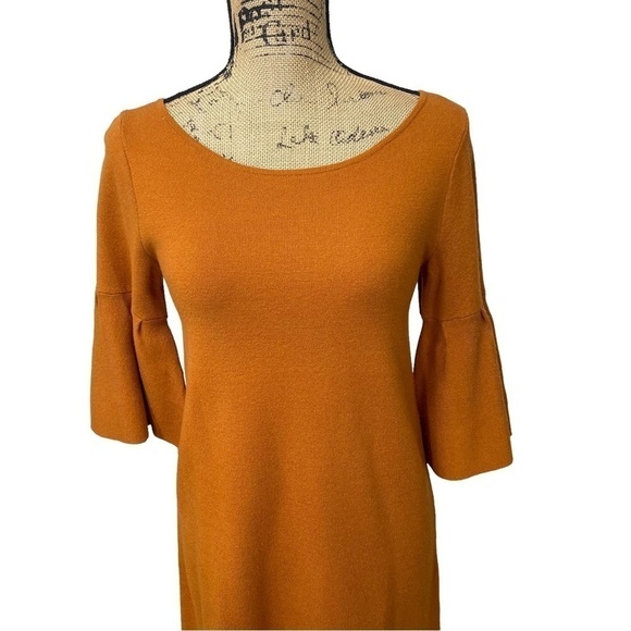 Anthropologie Moth Tunic Sweater Size XS Rust/ Burnt Orange Boho - Picture 6 of 10